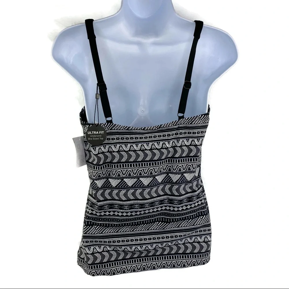 Coco Reef Pacific Stone Black & Gray Tankini 32C